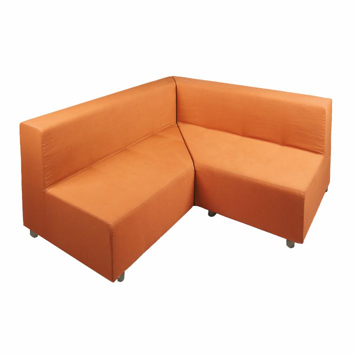 Sitzecke ALEX mit Lehne, SH 43 cm, Stoff B1 6 Farben